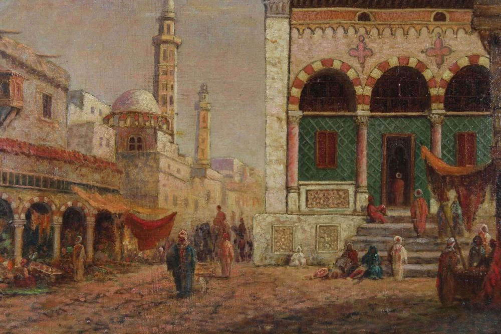 Scena di mercato orientalista - dettaglio
